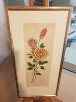Orig. Radierung koloriert "Rosen" – C. Trebes – Galerie Wert