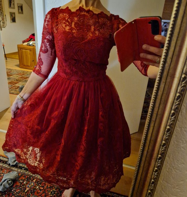 Vestiti: Superbe robe dentelle rouge t.36 – Nuovo (secondo la descrizione) da Crassier venduto da steff2000 4