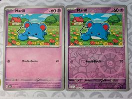 🇫🇷 Pokémon lot 2 cartes Maril avec reverse SSP FR