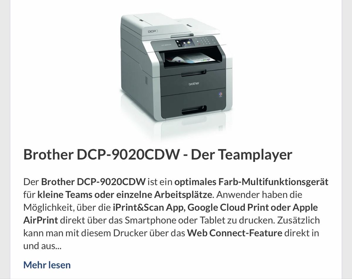 Brother Stampanti: Brother DCP-9020CDW Multifunktionsdrucker – Usato da Dübendorf venduto da Billi37