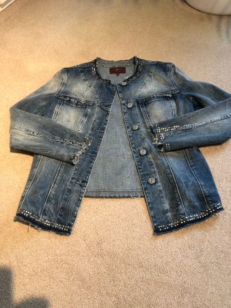 Jeansjacke 7 for all  mankind mit Ziersteinen aus Metall
