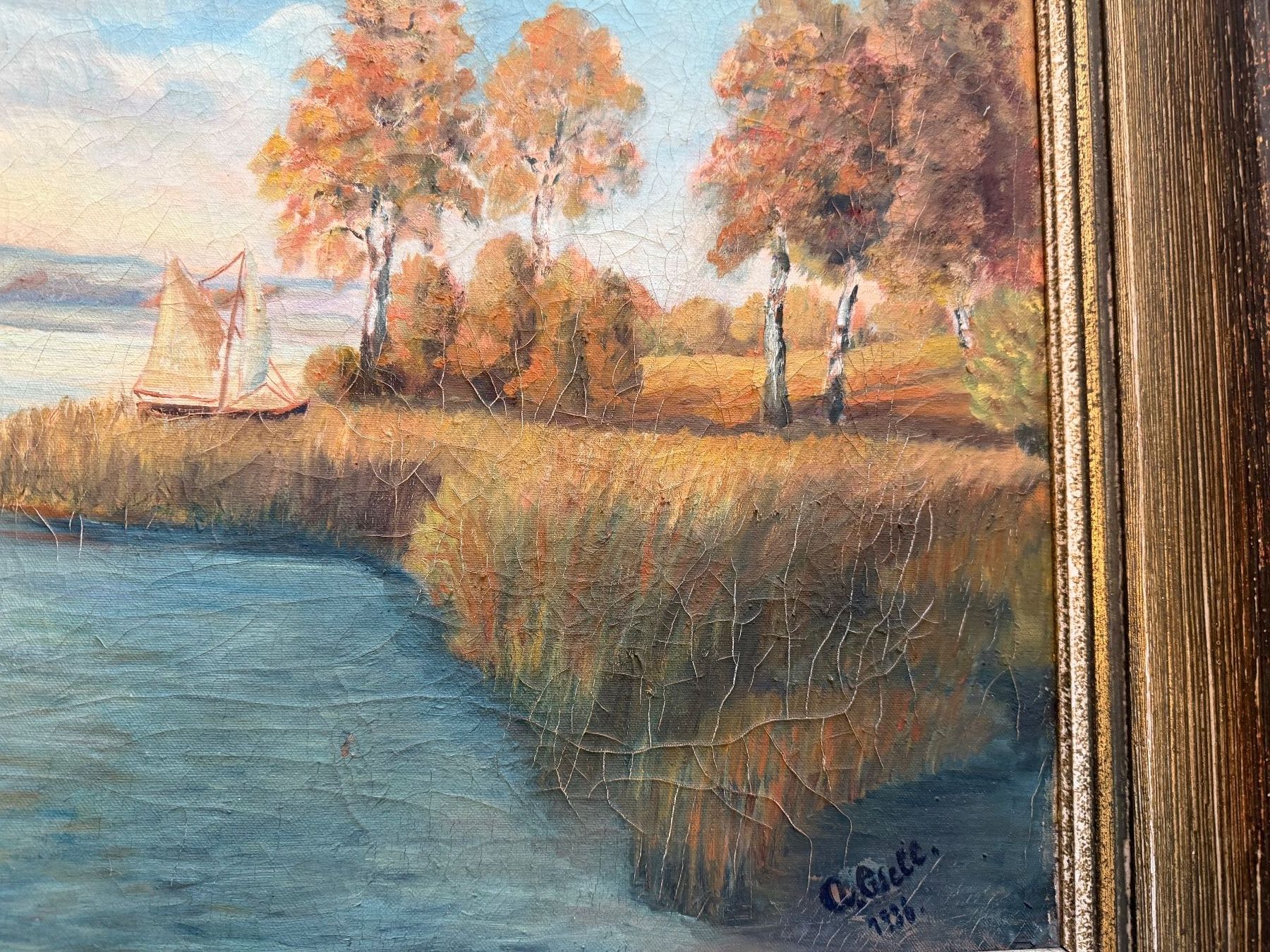 Tableaux: Gemälde auf Leinwand "A. Gsell 1936" – D'occasion à Ossingen par kimpossibel 9