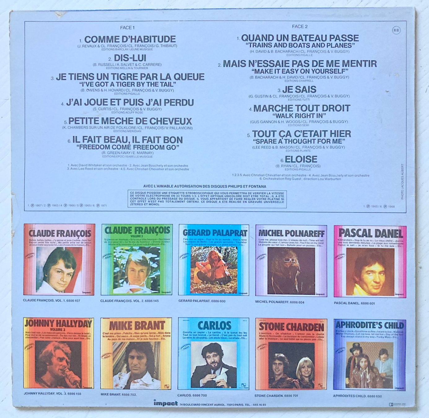 Dischi in vinile: CLAUDE FRANCOIS - VOLUME 3 – Usato da Bottens venduto da hotter-than-hell 1