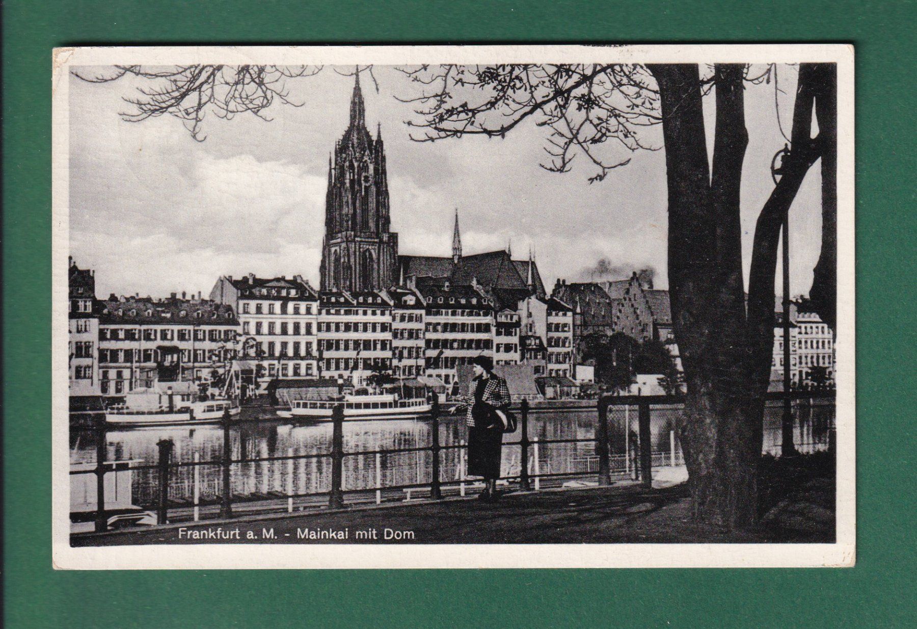 Ansichtskarten: FRANKFURT - Mainkai mit Dom – Gebraucht aus Pully von nicecards-shop