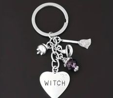 Schlüsselanhänger "Witch" mit Charms