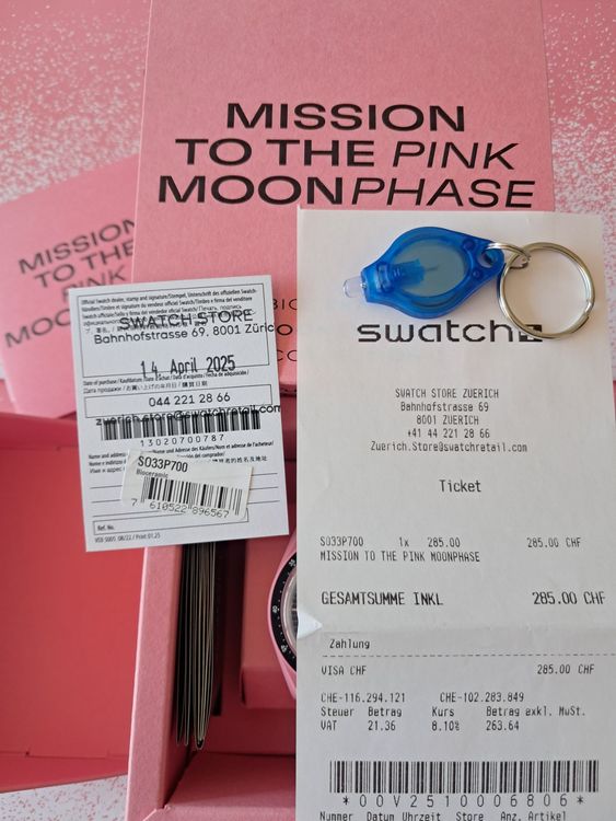 Swatch Orologi: Swatch x Omega Moonswatch Mission to the Pink Moonphase – Usato da Niederhasli venduto da zvb_fgn2 8