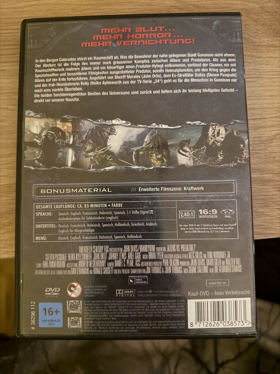 Alle DVDs: Aliens vs Predator 2 – Gebraucht aus Wynau von rem_5tpw 1