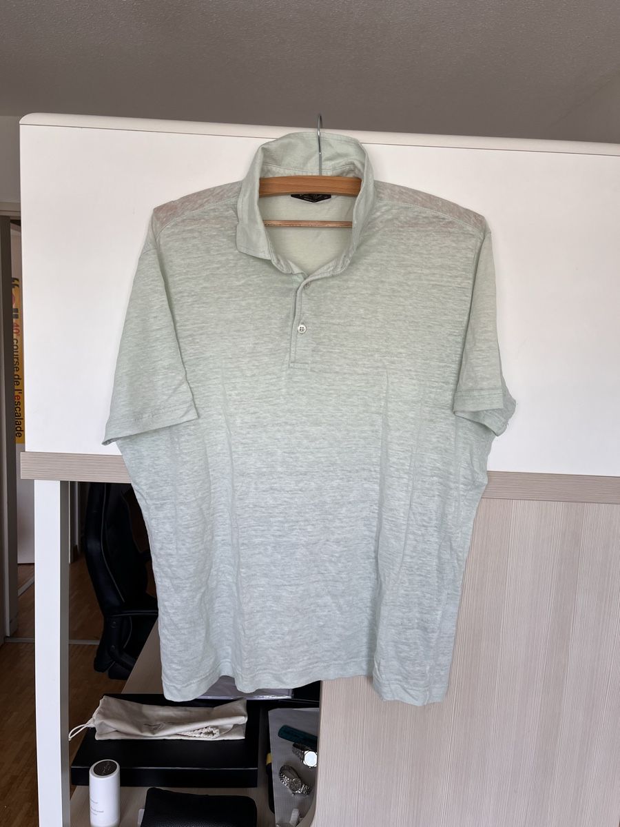 Loro Piana Magliette Polo: Loro Piana Linen Green Polo – Usato da Genève venduto da 3M_JR