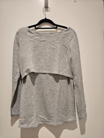 Still-Pullover Noppies grau meliert Grösse S
