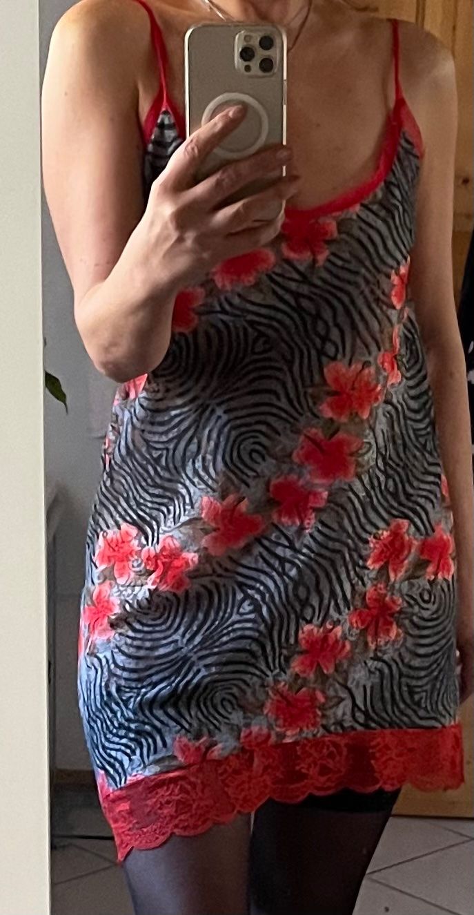 Negligees & Pigiami: Trasparente Abito da notte- printe zebra, decorato bel pizzo – Nuovo (secondo la descrizione) da Gordevio venduto da LanaZimm 3