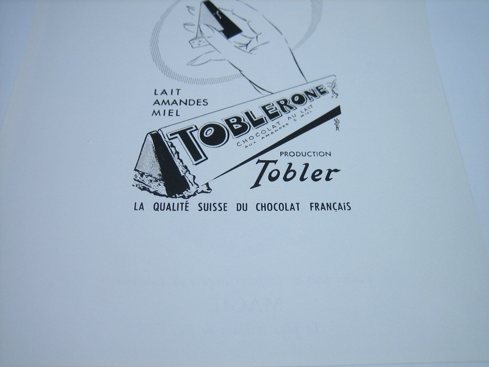 Foto & Immagini: Toblerone / Tobler altes Werbeblatt – Usato da Zürich venduto da Tomi118 1