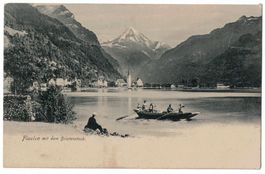 Flüelen, Barkasse, Pontoniere, gelaufen 1899