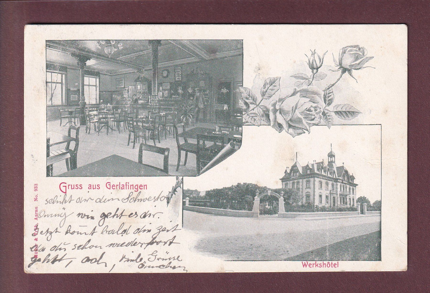 Cartes postales: Gruss aus GERLAFINGEN - Werkshotel - 1911 – D'occasion à Pully par nicecards