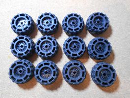 12 Lego Technik Räder / DM ca 3.4 mm ( Set 436 )