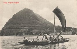 Lugano (TI) – Lago di Lugano e Monte San Salvatore barca