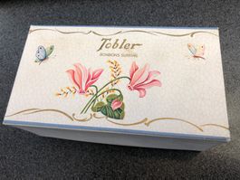 Uralte hübsche TOBLER - Schachtel mit Gruess-Kärtli um 1930