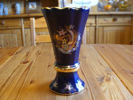 HITIT Seramik,Türkei, grosse Vase, echt Kobalt, Goldbemalung