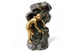 Bronzefigur, Ernest Wante - Frauenakt Skulptur