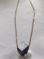 Goldkette mit Lapislazuli-Würfel Anhänger, Top Zustand!