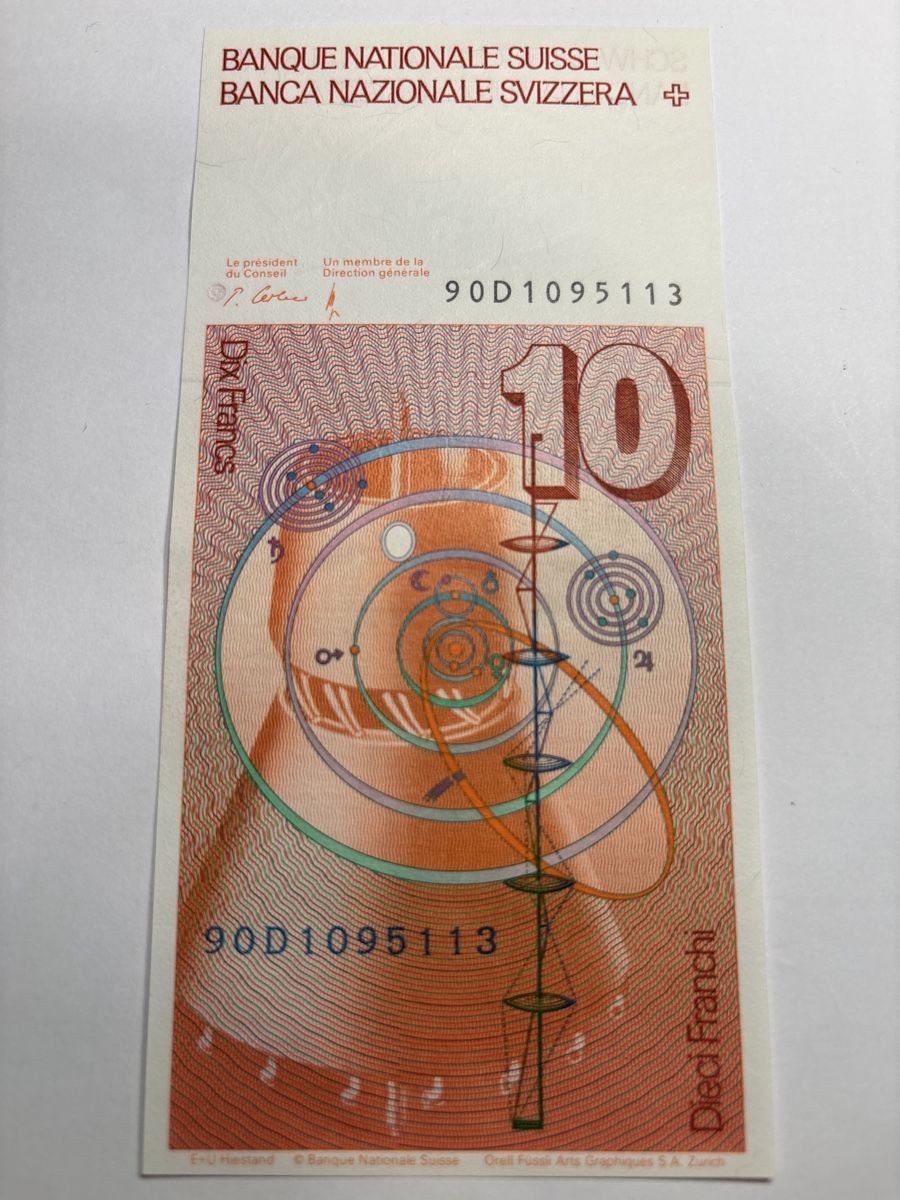 Billets de banque: Schweizer Banknote 10 Franken 1990 XF – Neuf (Voir description) à Möhlin par Don_Papa 1
