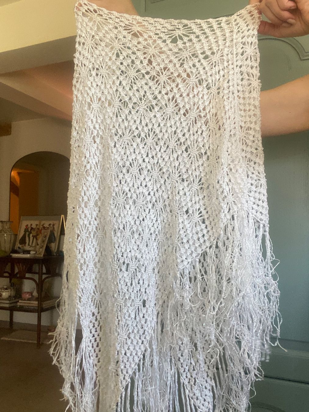 Vestiti: Châle bohème crochet à franges – Usato da pont-la-ville venduto da dia_tt5h 2