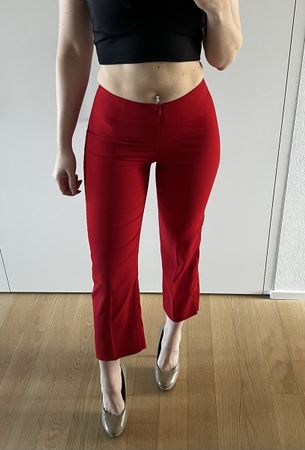 Rote Stoffhose MIKOKO Gr. 36 elegant Büro Business