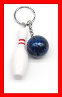 Schlüsselanhänger Bowling Kegeln Blau Keychain Bowlingkugel