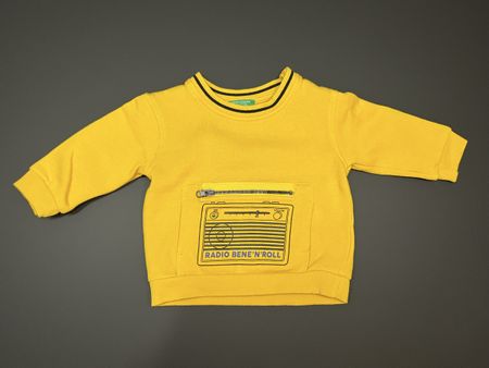 Benetton Sweatshirt Gelb – Gr. 68 (6–9 Monate)