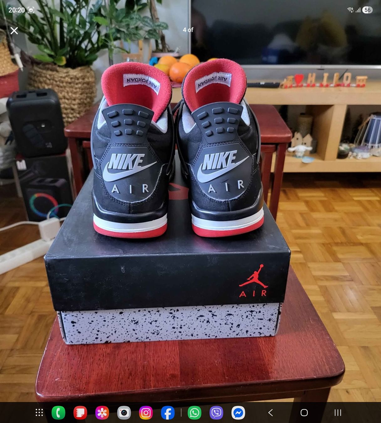 Nike Scarpe da uomo: NIKE AIR JORDAN 4 BREDS 2019 – Usato da Meyrin venduto da Hiro-chan_13 3