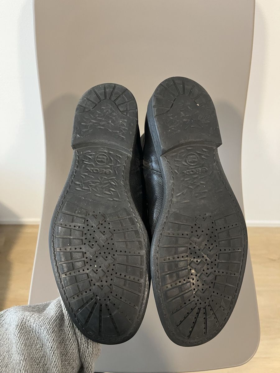 Geox Scarpe da uomo: Geox Black Leather Winter Boots, Size 41 – Usato da Kirchberg SG venduto da schwarzekatze7 3