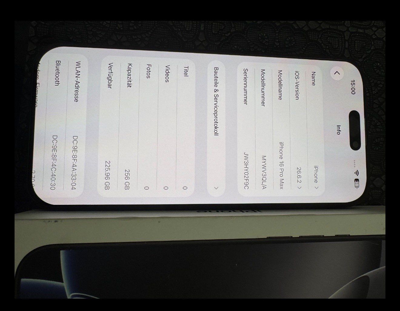 Apple Telefoni cellulari / Smartphones: Apple iPhone 16 Pro Max 256 GB grau gebraucht – Usato da Meierskappel venduto da val_plv5