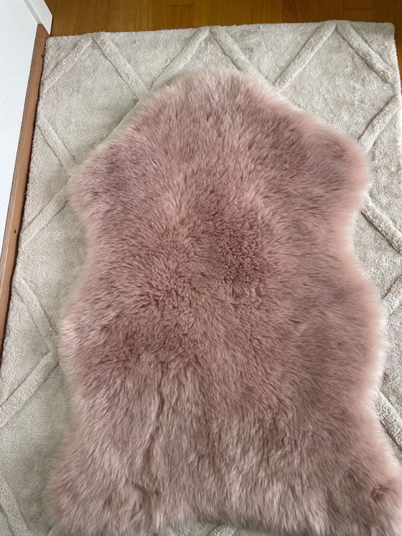 Lockig Teddy Kunstfell Stoff Rosa – 50x37 Cm, Weich & Kuschelig