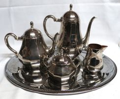 WMF Garnitur 4 Set Kaffeekanne Teekanne Zuckerdose Cremier