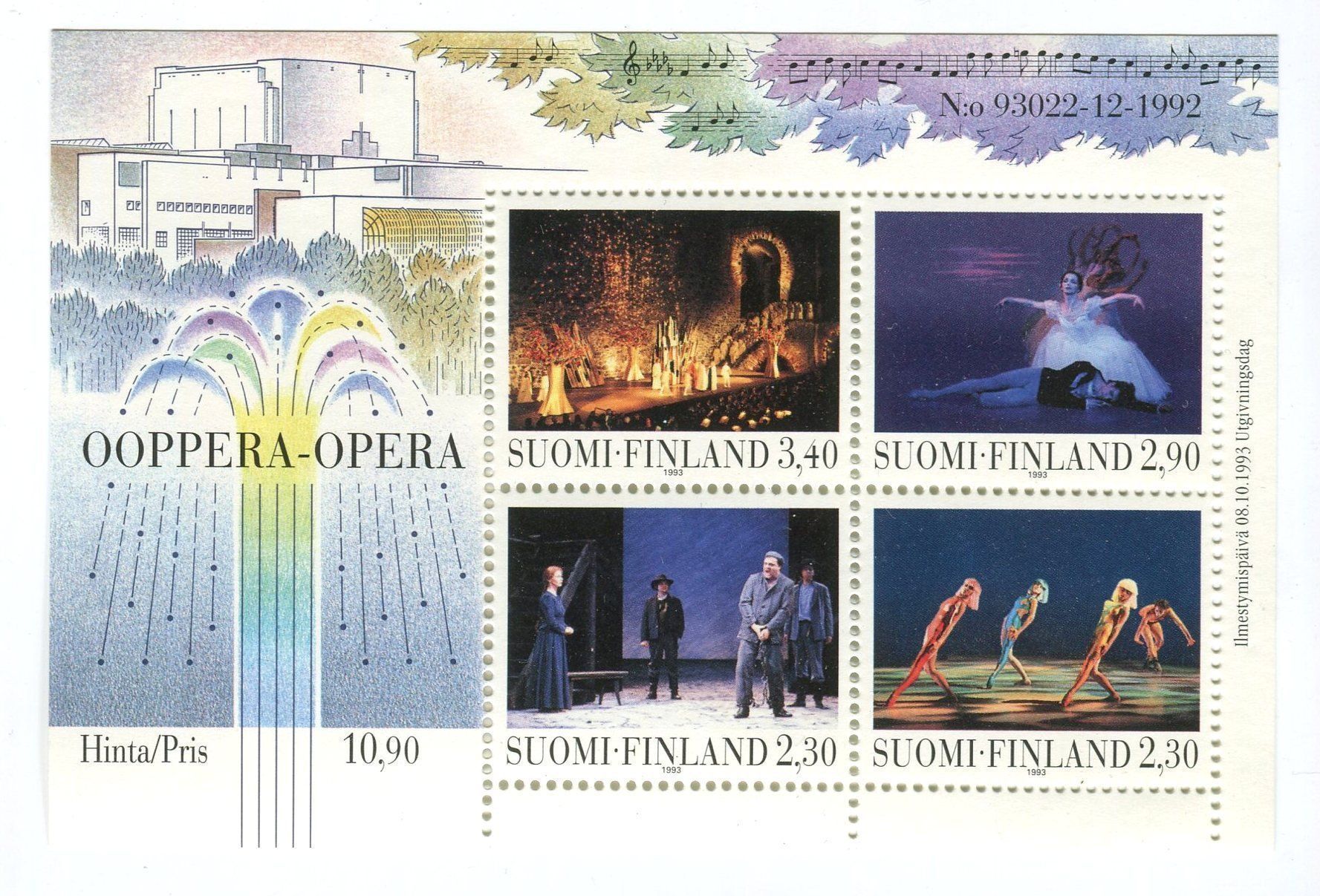 Alle Briefmarken: Block "Oper". Finnland – Neu und originalverpackt aus Basel von Butsch5