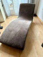 Chaiselongue / Relaxliege mit Stretchbezug, braun