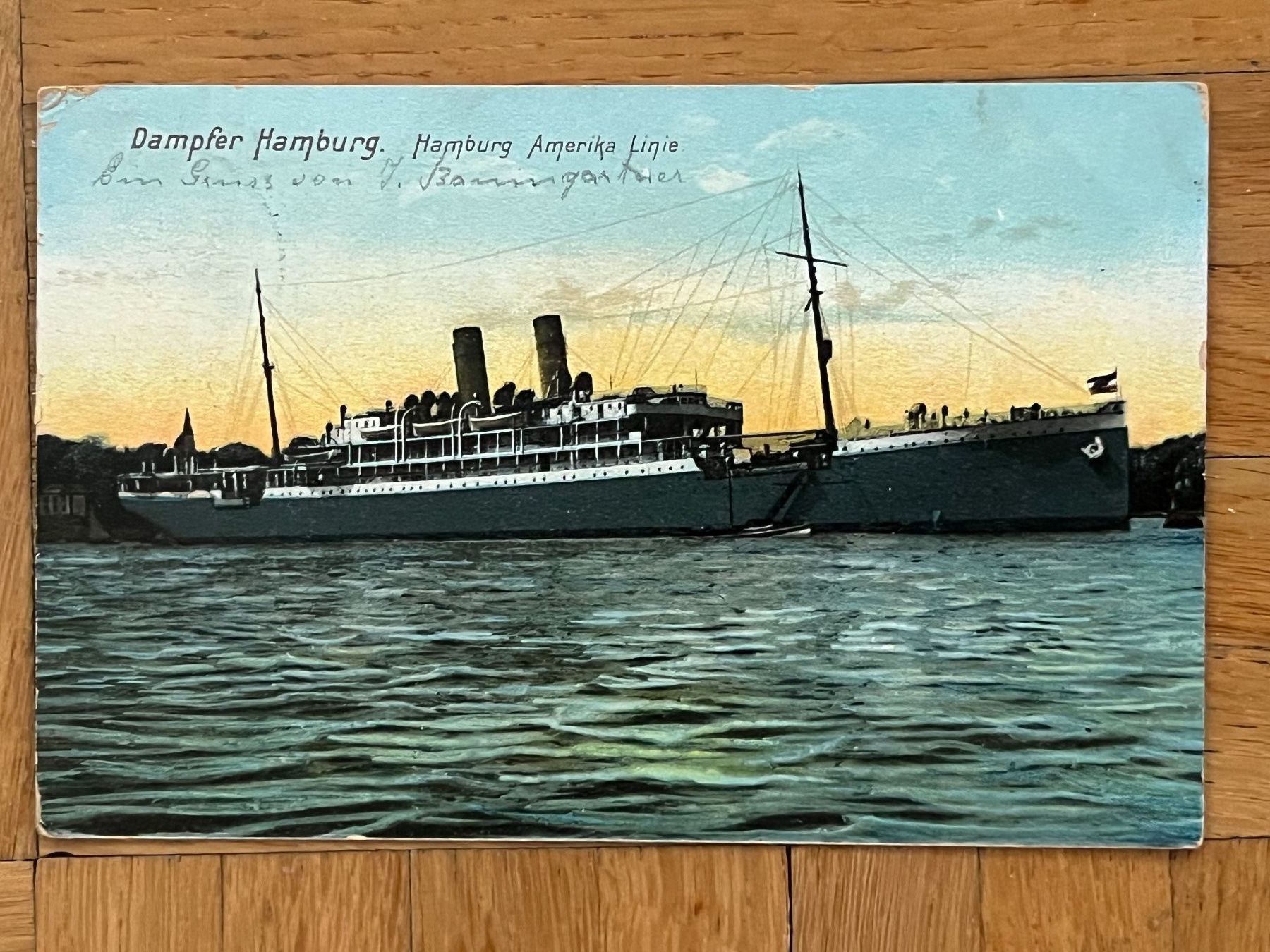 Cartoline postali: Dampfer Hamburg 1909 – Usato da Romanshorn venduto da luxcollect