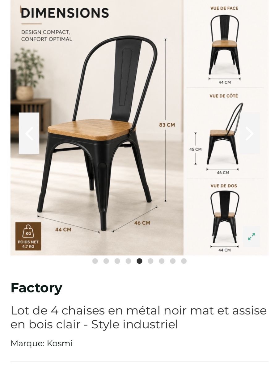 Stühle: Chaise style industriel neuve .  – Neu und originalverpackt aus Dombresson von feline_ne 6
