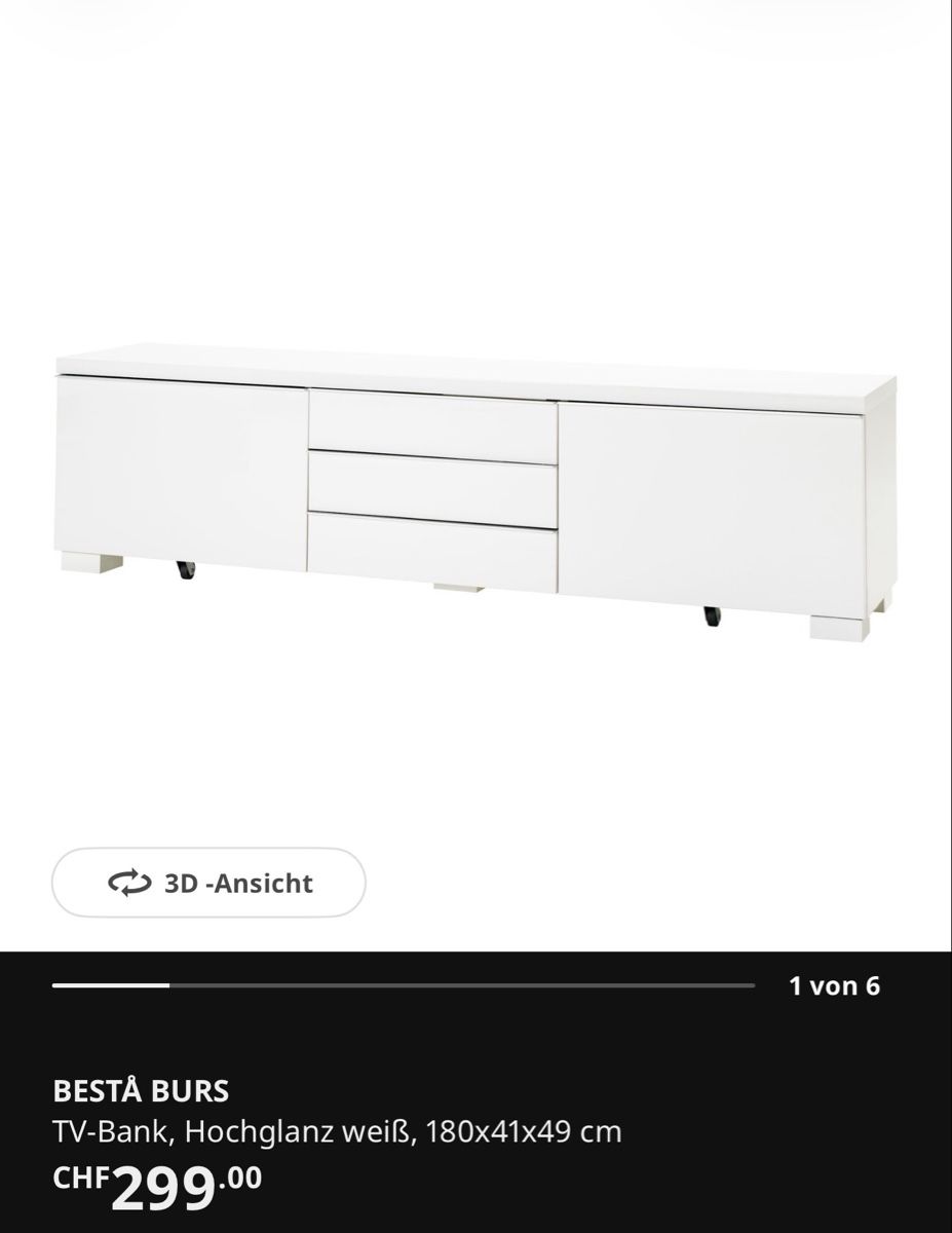 Ikea Mobili TV: Ikea Besta Burs Tv Bank – Usato da Hinwil venduto da new_jw6c 3