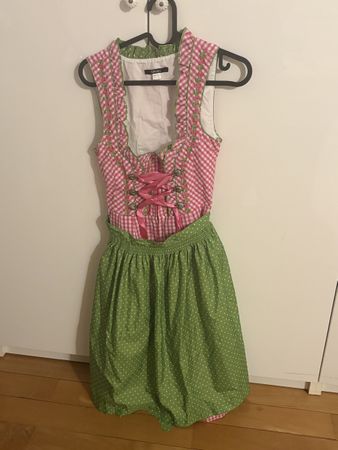 Dirndl Kleid pink kariert Grösse 34 wie neu