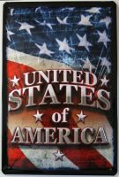 Blechschild 3D-UNITED STATES OF AMERICA
