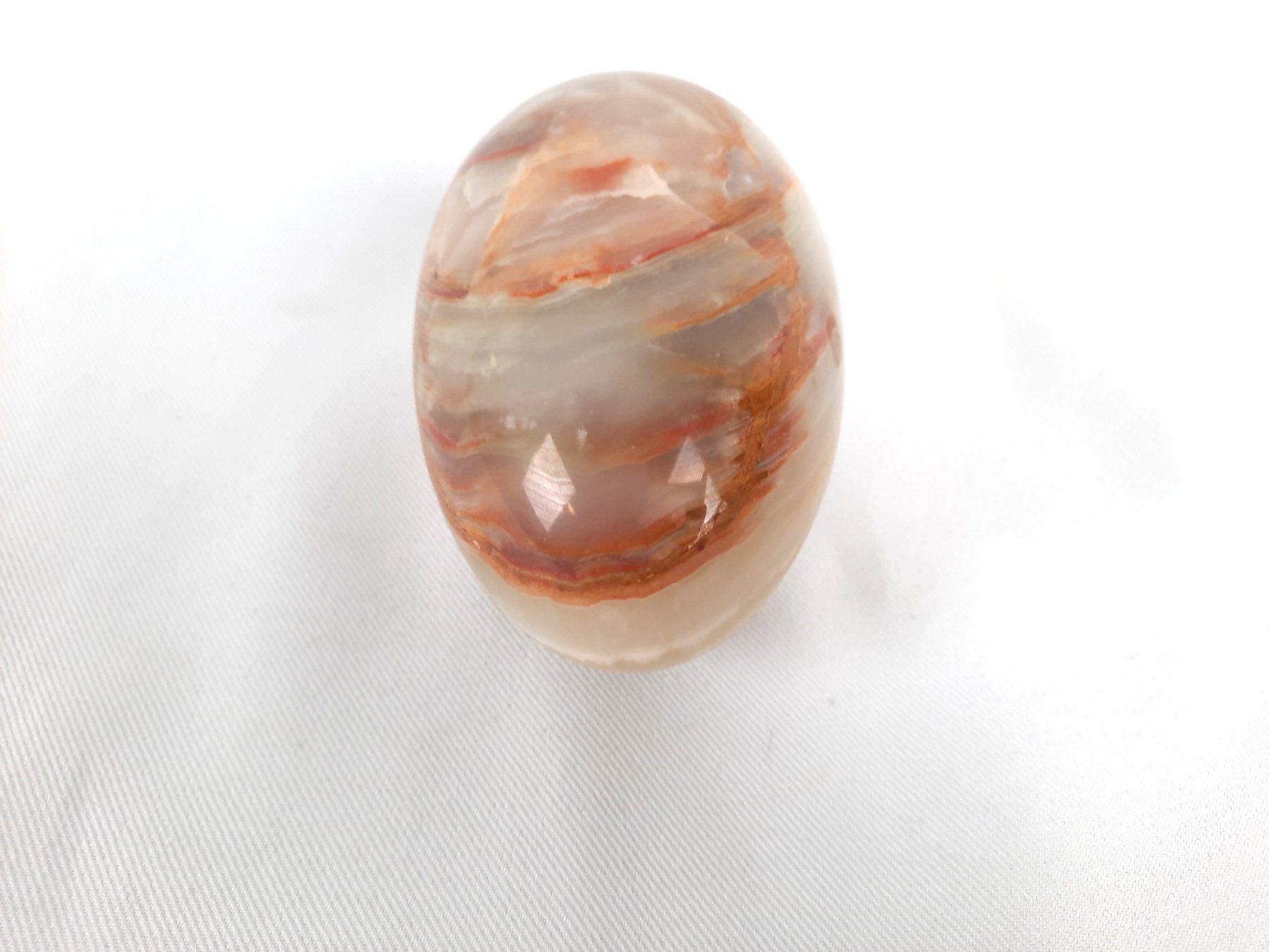 Mineralien & Heilsteine: Onyx Marmor Ei - ca 14 cm hoch – Gebraucht aus Beinwil am See von Restwert_Beinwil 3