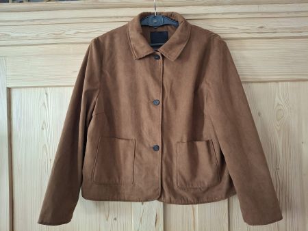 NEUE Damen Jacke Velourslederimitat Gr. 48