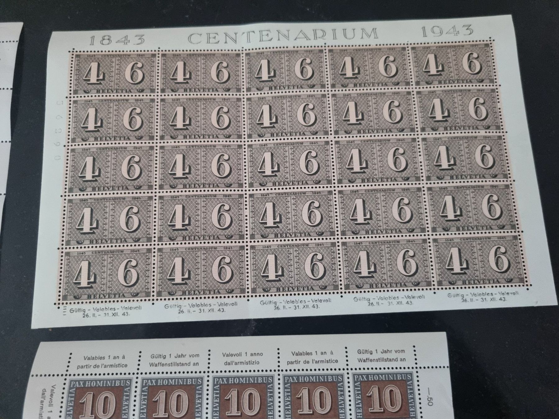 Tutti i francobolli: 1941 - 1948 : 6 postfrische Originalbogen ** – Nuovo (secondo la descrizione) da Gümligen venduto da Geniusbuy 2
