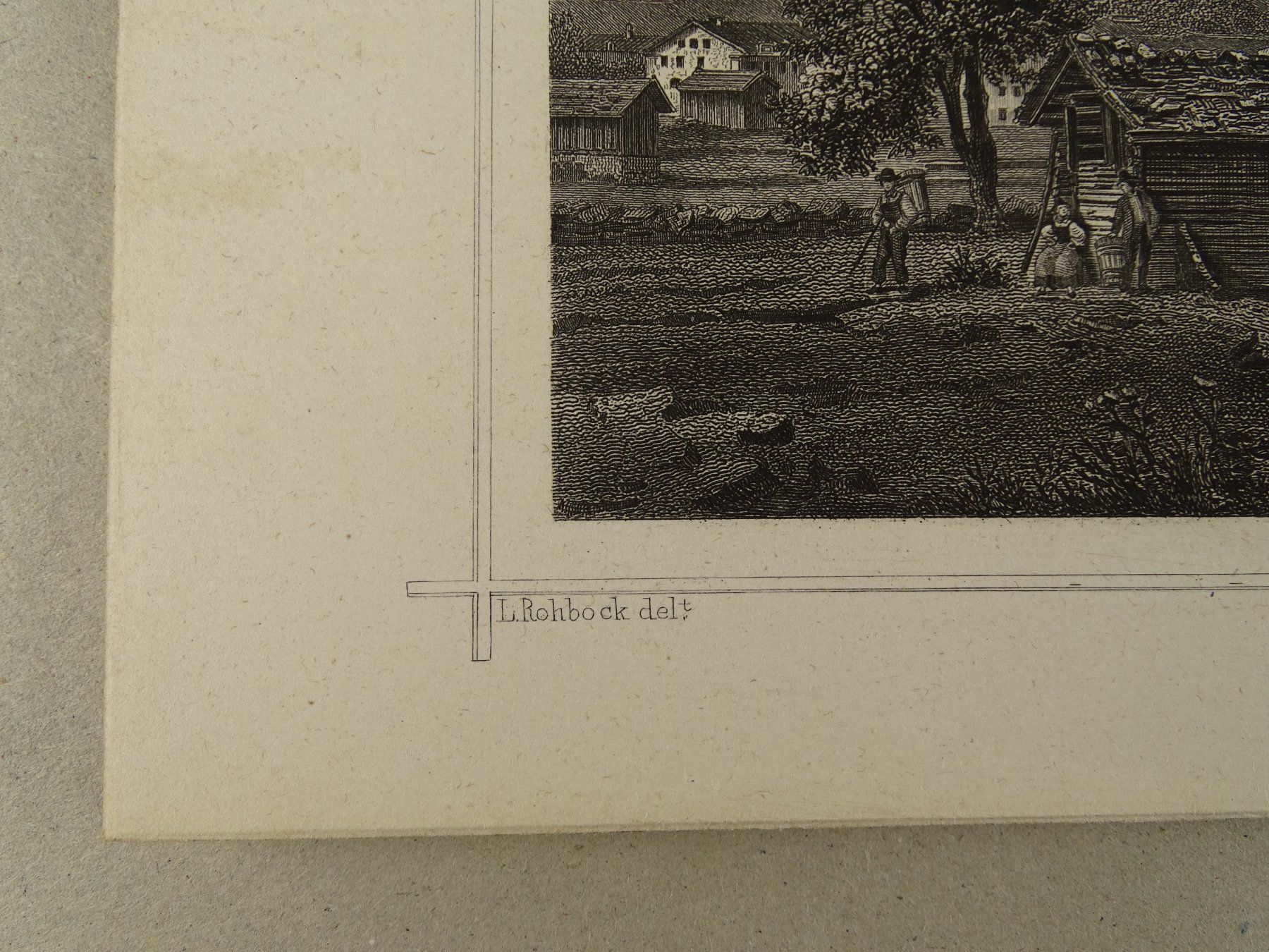 Incisioni: DAS LINTHTAL, GLARUS, STAHLSTICH NACH ROHBOCK 1870 – Usato da Grüningen venduto da Kartensammler 2