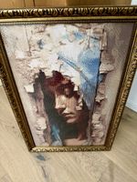Bild mit Rahmen Portrait Frau abstrakt (Diamantmalerei)