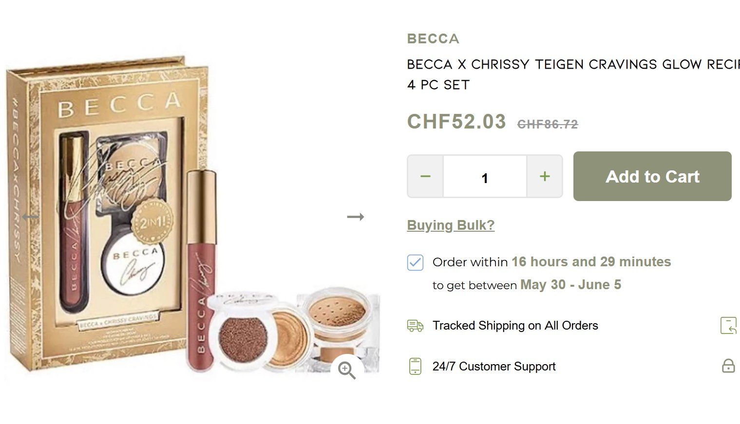 Make-up: Becca x Chrissy Teigen Glow Kitchen Kit - NP 69.- CHF – Nuovo e nell'imballaggio originale da Cham venduto da Trendy_Outlet 4
