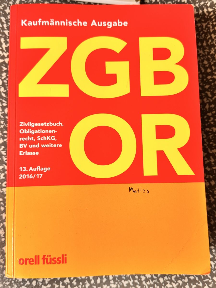 Libri: orell füssli, zgb or – Usato da sargans venduto da lnoa
