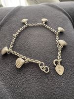 Ringe Silber Echte925 Armband mit Muschel-Anhängern (Vintage