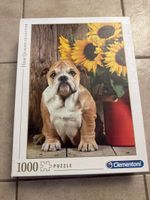 Clementoni Puzzle 1000 Teile: Süsser Welpe mit Sonnenblumen