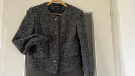 Veste courte Massimo Dutti gris foncé taille XS